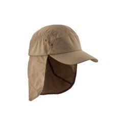Czapka trekkingowa z daszkiem TREK 900. Brązowe czapki męskie FORCLAZ, bez wzorów, z materiału. Za 44.99 zł.