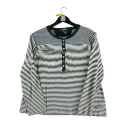 Second life - Długi rękaw Damska czarna koszulka - Stan dobry. Czarne t-shirty damskie Ralph Lauren, bez wzorów, bez kołnierzyka. Za 97.25 zł.