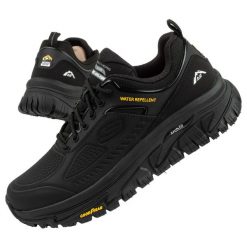 Buty sportowe męskie Skechers Arch Fit. Czarne buty sportowe na co dzień męskie Skechers, ze skóry, bez zapięcia. Za 378.00 zł.