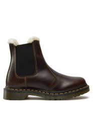 Dr. Martens Botki 2976 Leonore 32016777 Brązowy. Brązowe botki damskie Dr. Martens, ze skóry, bez obcasa, na płaskiej podeszwie, bez zapięcia. Za 709.99 zł.
