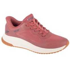 Buty sportowe Sneakersy damskie, Slip-Ins: Bobs Squad 4 - Staple Look. Białe buty sportowe na co dzień damskie Skechers, bez wzorów, trekkingowe. Za 359.99 zł.