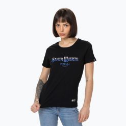 Koszulka damska Pitbull Santa Muerte Blue. Czarne bluzki sportowe damskie PITBULL, l, bez wzorów, bez ramiączek. Za 99.99 zł.