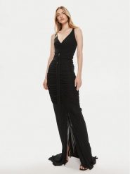 Elisabetta Franchi Sukienka wieczorowa AB-590-42E2-V760 Czarny Slim Fit. Czarne sukienki damskie Elisabetta Franchi, bez wzorów, z syntetyku, wizytowe, bez kołnierzyka, bez ramiączek. Za 1,739.00 zł.