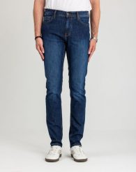 Męskie Spodnie jeansowe Mustang Style Vegas Slim Denim Blue 1018073 5000 882. Niebieskie spodnie materiałowe męskie Mustang, bez wzorów, z denimu. Za 189.99 zł.