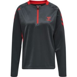 Bluza damska z zamkiem 1/2 Hummel hmlaction. Czerwone bluzy bez kaptura damskie HUMMEL, xs, z polaru. Za 213.50 zł.