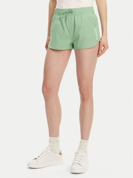 Roxy Szorty materiałowe ERJBS03298 Zielony Regular Fit. Zielone szorty damskie Roxy, bez wzorów, z materiału. Za 99.99 zł.