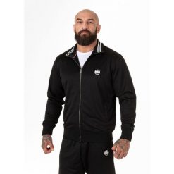Bluza męska Pitbull rozpinana Oldschool Small Logo. Czarne bluzy bez kaptura męskie PITBULL, bez wzorów, retro, bez kołnierzyka, bez ramiączek. W wyprzedaży za 229.00 zł.