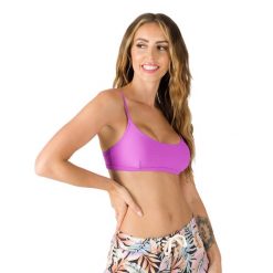 Góra od stroju kąpielowego Billabong Tan lines Avery. Czerwone bikini damskie Billabong, bez wzorów. Za 89.99 zł.