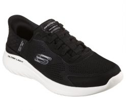 Buty sportowe Sneakersy męskie, Slip-Ins: Bounder 2.0 - Emerged. Białe buty sportowe na co dzień męskie Skechers, z materiału, bez zapięcia, trekkingowe. Za 379.99 zł.