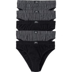 Slipy (5 par). Czarne slipki męskie bonprix, bez wzorów. Za 77.99 zł.