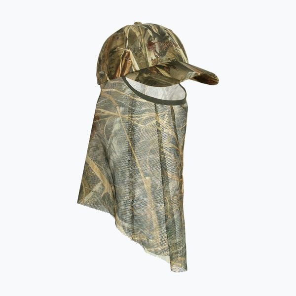 Czapka z daszkiem z moskitierą Pinewood Furudal Camou Net Cap. Brązowe czapki z daszkiem damskie Pinewood, bez wzorów. Za 109.99 zł.