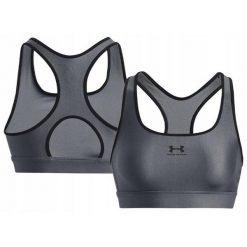 Stanik sportowy damski Under Armour Authentics Mid Padless. Szare biustonosze sportowe damskie Under Armour, bez wzorów. Za 79.99 zł.