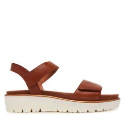 Sandały Ara. Brązowe sandały damskie Ara, bez wzorów, bez obcasa, na koturnie. Za 309.99 zł.