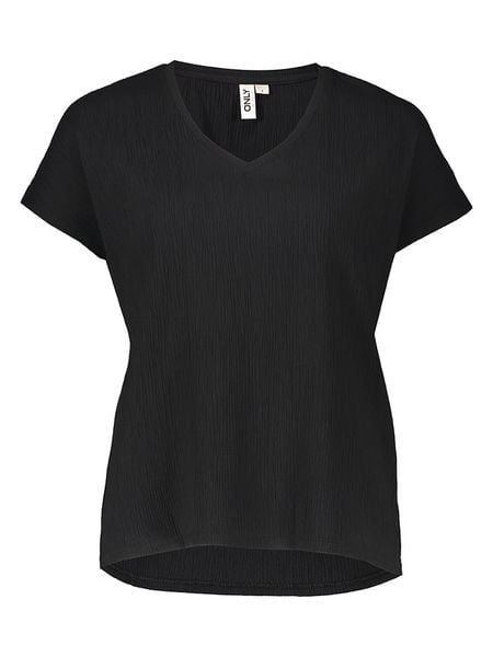 ONLY Koszulka w kolorze czarnym rozmiar: M. Czarne bluzki damskie Only, m, bez wzorów, bez kołnierzyka, bez ramiączek. Za 70.90 zł.