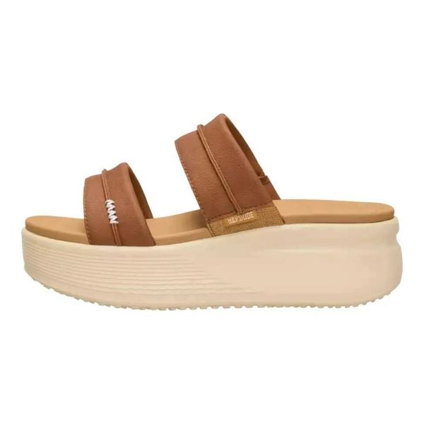HeyDude Damskie Sandały Austin Slide Classic. Brązowe sandały damskie Hey dude, bez wzorów, z materiału, bez obcasa. Za 259.00 zł.