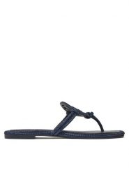 Tory Burch Japonki 152177 Granatowy. Niebieskie klapki damskie Tory Burch, bez wzorów, ze skóry, bez obcasa. Za 839.99 zł.