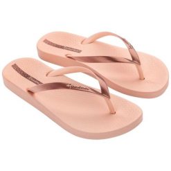 Japonki Ipanema Anat Connect Ii 83648 BE964 różowe. Czerwone klapki damskie bez wzorów, z materiału, bez obcasa. Za 134.03 zł.