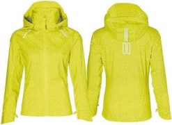 Damska rowerowa kurtka przeciwdeszczowa Skane HiVis, neonowy żółty. Żółte kurtki przeciwdeszczowe damskie BASIL, l, bez kaptura. Za 752.50 zł.
