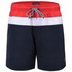 Spodenki Plażowe (Kąpielówki) - Pako Jeans - Kolorowe. Czerwone kąpielówki męskie Pako Jeans, l, bez wzorów, z jeansu, żeglarskie. Za 89.00 zł.