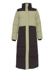 MOSS COPENHAGEN Płaszcz pikowany w kolorze oliwkowo-czarnym rozmiar: M/L. Czarne płaszcze damskie MOSS COPENHAGEN, l, bez wzorów. Za 467.95 zł.