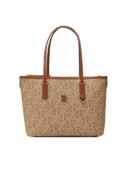 Tommy Hilfiger Torebka Th Monoplay Leather Mini Tote AW0AW17415 Brązowy. Brązowe torebki klasyczne damskie Tommy Hilfiger, bez wzorów, ze skóry, bez dodatków. Za 399.99 zł.