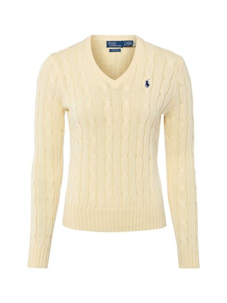 Polo Ralph Lauren Sweter damski z dzianiny Kobiety Bawełna żółty jednolity, S. Żółte swetry klasyczne damskie Polo Ralph Lauren, s, z bawełny, bez kołnierzyka. Za 989.95 zł.