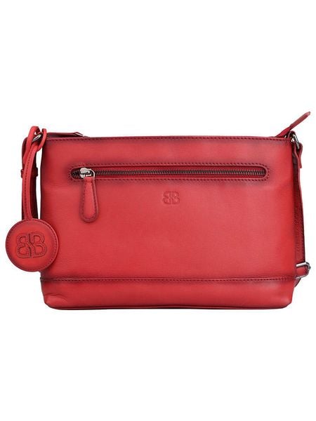 Bellicci Skórzana torebka "Koffi" w kolorze czerwonym - 26 x 18 x 7 cm rozmiar: onesize. Czerwone torebki klasyczne damskie Bellicci, bez wzorów, z materiału, bez dodatków. Za 239.45 zł.