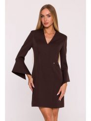 Made of emotion Sukienka w kolorze brązowym rozmiar: M. Brązowe sukienki damskie Made Of Emotion, m, bez wzorów, bez kołnierzyka, bez ramiączek, mini. Za 259.99 zł.