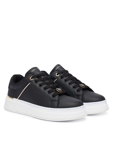 Tommy Hilfiger Sneakersy T3A9-35093-1955999 Czarny. Czarne buty sportowe dziewczęce Tommy Hilfiger, bez wzorów, ze skóry, bez zapięcia. Za 424.99 zł.