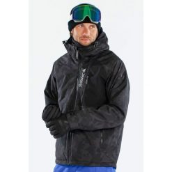 Kurtka Męska Snowboardowa SURFANIC STX 10.000 Orion BlackMap. Czarne kurtki narciarskie i snowboardowe damskie Surfanic, m, bez wzorów, bez kaptura, narciarskie. Za 1,199.99 zł.