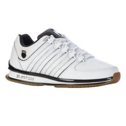 Męskie Skórzane Płaskie Buty Sportowe Rinzler. Białe buty sportowe na co dzień męskie K-Swiss, z gumy, bez zapięcia. Za 289.00 zł.