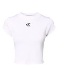 Calvin Klein Jeans Koszulka Kobiety Bawełna biały, L. Białe t-shirty damskie Calvin Klein Jeans, l, bez wzorów, z bawełny, bez kołnierzyka. Za 119.95 zł.