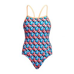Strój pływacki jednoczęściowy damski Funkita Single Strap One Piece. Niebieskie stroje jednoczęściowe damskie FUNKITA, m, bez wzorów. Za 159.99 zł.