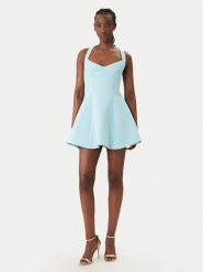 Bardot Sukienka koktajlowa Deserae Halter Neck 60380DB Błękitny Regular Fit. Niebieskie sukienki damskie BARDOT, bez wzorów, z syntetyku, wizytowe, bez kołnierzyka, bez ramiączek. Za 699.99 zł.