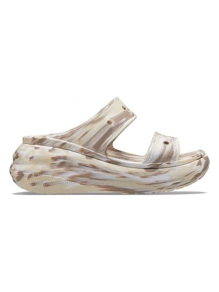 Crocs Klapki "Classic" w kolorze beżowym rozmiar: 37/38. Brązowe klapki damskie Crocs, bez wzorów, bez obcasa. Za 87.61 zł.
