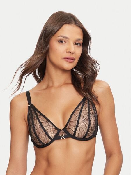 Chantelle X Biustonosz z fiszbiną Xquisite C01AMA Czarny. Czarne biustonosze Chantelle X, bez wzorów, z syntetyku. Za 399.99 zł.