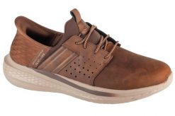 Buty sportowe Sneakersy męskie, Slip-Ins: Slade - Zachary. Brązowe buty sportowe na co dzień męskie Skechers, z materiału, bez zapięcia, trekkingowe. Za 319.99 zł.