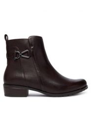 Caprice Botki 9-25403-45 Brązowy. Brązowe botki damskie Caprice, ze skóry, bez obcasa, na płaskiej podeszwie, bez zapięcia. Za 195.99 zł.