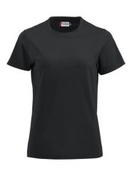 Clique Premium-T Women – damska koszulka z okrągłym dekoltem, bawełna. Czarne t-shirty damskie CLIQUE, m, bez wzorów, z bawełny, bez kołnierzyka. Za 110.94 zł.