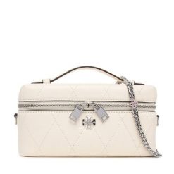 Torebka Tory Burch. Białe torebki wieczorowe Tory Burch, bez wzorów, wizytowe, bez kołnierzyka, bez ramiączek. Za 2,509.00 zł.