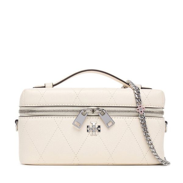 Torebka Tory Burch. Białe torebki wieczorowe Tory Burch, bez wzorów, wizytowe, bez kołnierzyka, bez ramiączek. Za 2,509.00 zł.