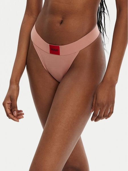 HUGO Stringi Red Label 50503102 Różowy. Czerwone stringi damskie Hugo, xxl, bez wzorów, z bawełny. Za 49.99 zł.