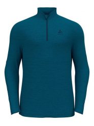 Odlo Bluza polarowa "Roy" w kolorze morskim rozmiar: XL. Niebieskie bluzy bez kaptura męskie Odlo, bez wzorów, z materiału, sportowe, bez kołnierzyka, bez ramiączek. Za 171.28 zł.