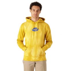 Bluza męska HUF Relax Tiedye z kapturem. Żółte bluzy z kapturem męskie HUF, l, z bawełny. Za 281.00 zł.
