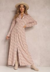Biało-Pomarańczowa Sukienka Adena. Białe sukienki damskie Renee, l, bez wzorów, eleganckie, bez kołnierzyka, bez ramiączek, maxi, kopertowe. Za 109.99 zł.