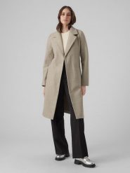 Vero Moda Płaszcz przejściowy w kolorze beżowym rozmiar: L. Brązowe płaszcze damskie Vero Moda, l, bez wzorów, z materiału. Za 175.67 zł.