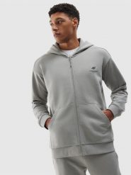 4F Bluza dresowa rozpinana z kapturem z bawełny organicznej męska - szara 3XL. Szare bluzy z kapturem męskie 4f, l, z bawełny. W wyprzedaży za 139.99 zł.