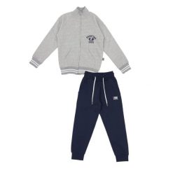 Bluza wytrzymały z pełny zamek błyskawiczny na co dzień. Niebieskie spodnie dresowe damskie LEONE 1947 APPAREL, bez wzorów, z bawełny. W wyprzedaży za 112.15 zł.