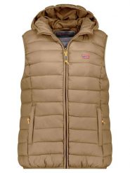 Geographical Norway Kamizelka pikowana "Vatikolor" w kolorze jasnobrązowym rozmiar: XXL. Brązowe kamizelki damskie Geographical Norway, xxl. Za 105.38 zł.
