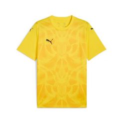 Koszulka Puma Team Ultimate. Żółte t-shirty sportowe męskie Puma, z materiału, bez ramiączek, do piłki nożnej. Za 174.50 zł.